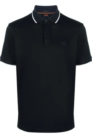 HUGO BOSS Playera tipo polo de piqué con logo en relieve