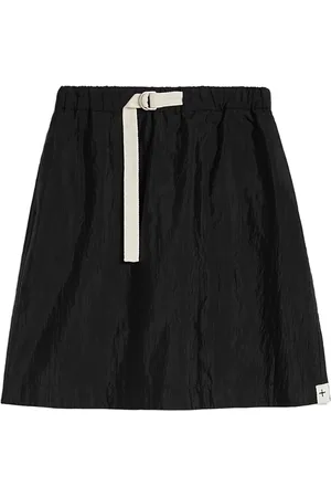 Jil Sander Falda corta con diseño acampanado y hebilla