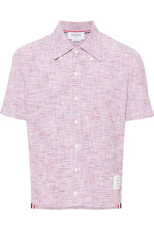 Thom Browne Camisa de tweed con motivo de rayas RWB