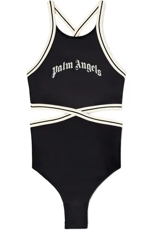Palm Angels Traje de baño con logo curvo