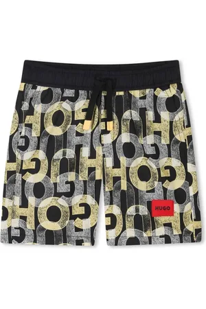 HUGO BOSS Shorts de playa con logo estampado