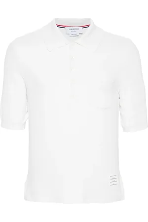 Thom Browne Playera tipo polo de seda con motivo 4-Bar