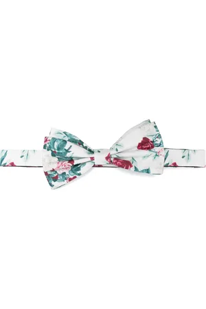 Fursac Corbata de moño con estampado floral