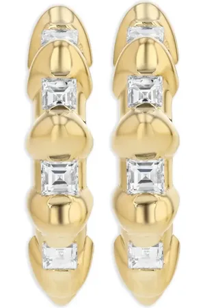 Lizzie Mandler Aretes Bubble en oro amarillo de 18kt con diamante