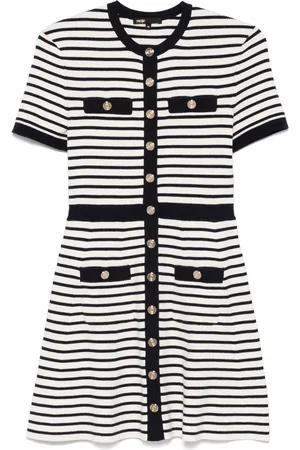 Maje Vestido corto con rayas estampadas