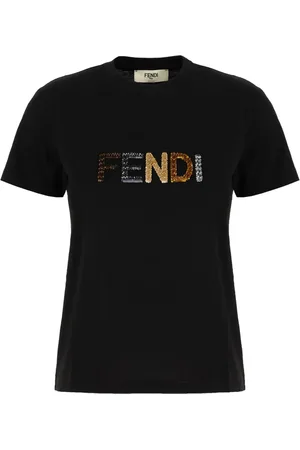 Fendi Playera con logo de lentejuelas