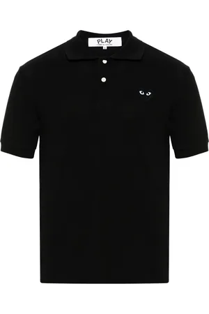 Comme des Garçons Playera tipo polo con parche de corazón