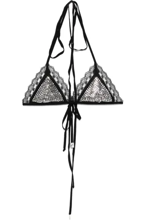 The Attico Top de bikini con detalles de strass