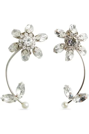 Dsquared2 Aretes de cristal con detalle de flor