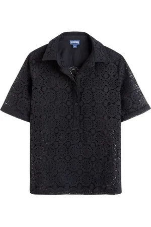 Vilebrequin Playera tipo polo con bordado inglés