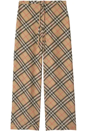 Burberry Pantalones de pijama con motivo de cuadros