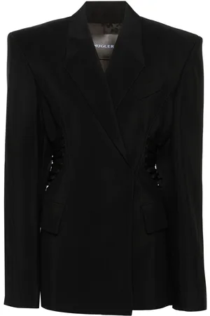 MUGLER Blazer con cordones en la pretina