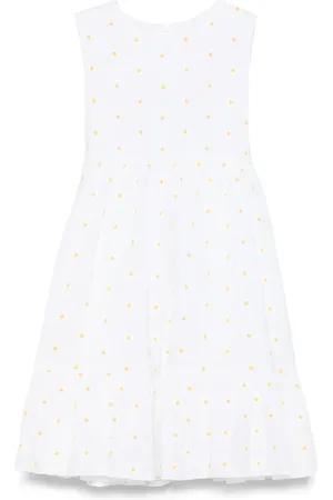 Il gufo Vestido con bordado floral