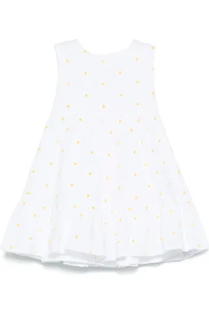 Il gufo Vestido con bordado floral