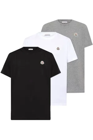 Moncler Set de tres playeras con parche del logo