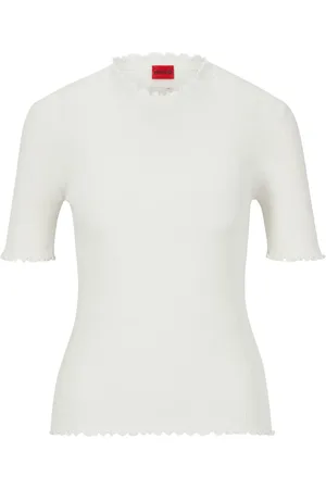 HUGO BOSS Top con volantes en el cuello