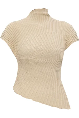 Cult Gaia Playera tejida de canalé