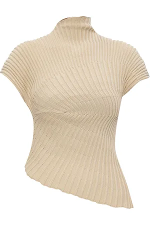 Cult Gaia Playera tejida de canalé