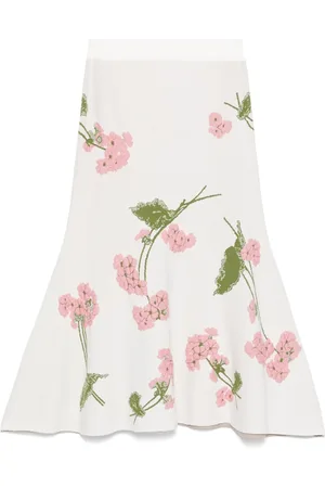 Erdem Falda midi con motivo floral en jacquard