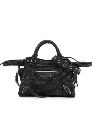 Balenciaga Bolsa satchel Washed Denim BB Monogram Neo Cagole City XS 2000-2023