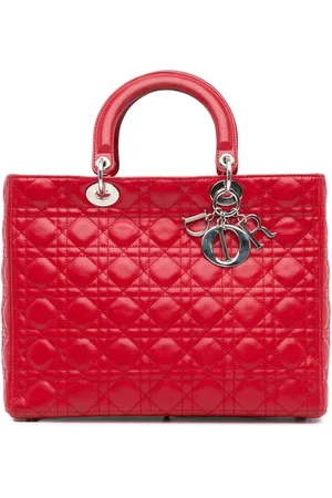Dior Bolsa satchel Large Lambskin Cannage Lady Dior 2010-2015