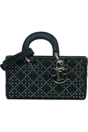 Dior Bolsa satchel Medium Denim Cannage Eyelet Lady D Joy 2022