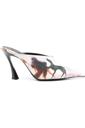 MUGLER Mules Fang con tacón de 95mm de x Ambera Wellmann