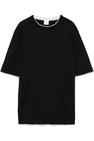 ELEVENTY Playera tejida de canalé