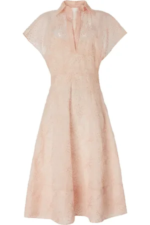 GENNY Vestido midi con bordado floral