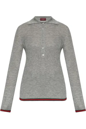 Gucci Playera tipo polo con detalle Web