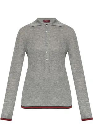 Gucci Playera tipo polo con detalle Web