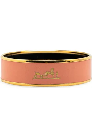 Hermès Pulsera 20th Century Wide Caleche Enamel Bangle 70
