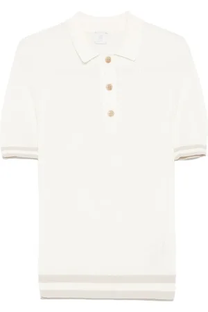 ELEVENTY Playera tipo polo tejida de canalé