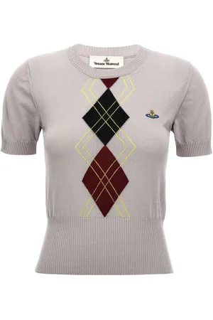 Vivienne Westwood Top tejido con motivo de rombos