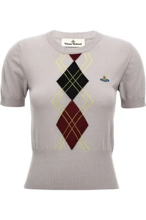 Vivienne Westwood Top tejido con motivo de rombos