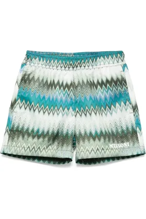 Missoni Shorts de playa con motivo en zigzag