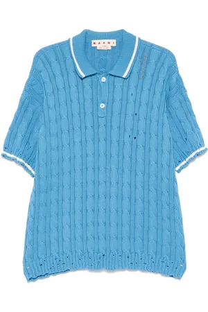 Marni Playera tipo polo en tejido de ochos