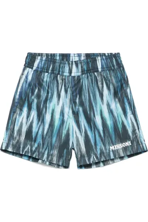 Missoni Shorts de playa con rayas estampadas