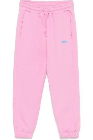 Msgm Pants con logo estampado