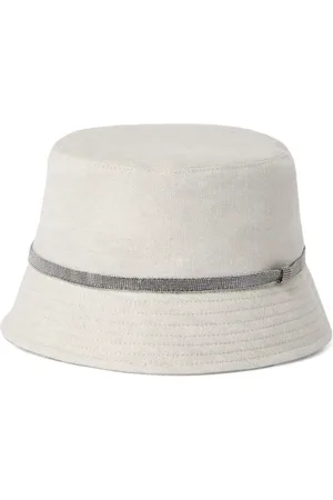 Brunello Cucinelli Gorro de pescador con detalle de cadena Monili