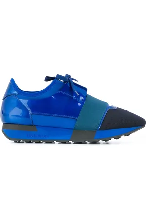 Balenciaga Blue Patent Race Runner sneakers