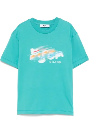Msgm Playera con logo estampado