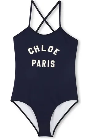 Chloé Traje de baño con logo estampado