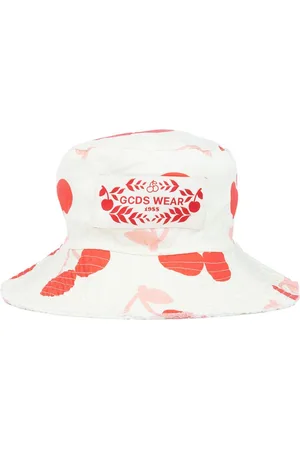 GCDS Gorro de pescador con cerezas estampadas