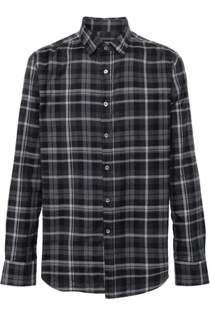 CANALI Camisa con motivo de cuadros