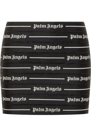 Palm Angels Falda corta con logo estampado