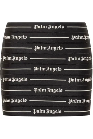 Palm Angels Falda corta con logo estampado