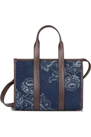 Etro Tote de mezclilla con motivo floral en jacquard