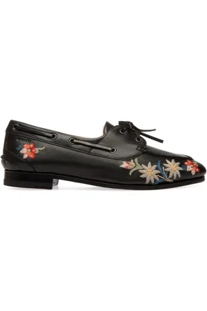 Bally Mocasines con bordado floral