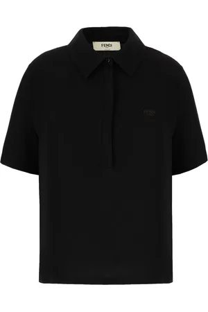 Fendi Playera tipo polo de seda
